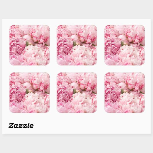 Pink Peony Wedding Stickers (Blatt)