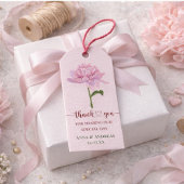 Pink Peony Wedding Thank You Tag Geschenkanhänger