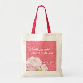 Pink Peony Wedized Bridesmaid Gift Tragetasche