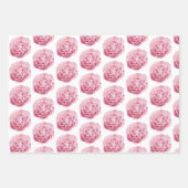 Pink Peony Wrapping Paper Sheets Geschenkpapier Set (Vorderseite 2)