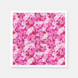 Pink Peonys Abstrakt Cocktail Napkins Serviette