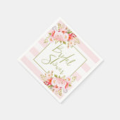 Pink Peonys Blumenpapier Napkins Brautparty Serviette (Ecke)
