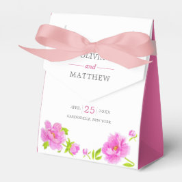 Pink Peonys Floral Magenta Gastgeschenk Hochzeit B Geschenkschachtel