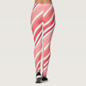 Pink Peppermint Candy Stripe Leggings (Rückseite)