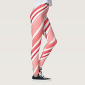 Pink Peppermint Candy Stripe Leggings (Rechts)