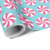 Pink Peppermint Geschenkpapier (Rolleneckpunkt)