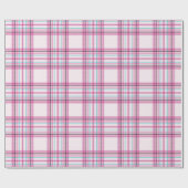 Pink Peppermint Karierte Wrapping Paper Rolle Geschenkpapier (Flach)