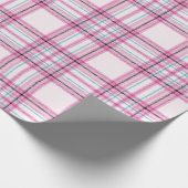 Pink Peppermint Karierte Wrapping Paper Rolle Geschenkpapier (Ecke)