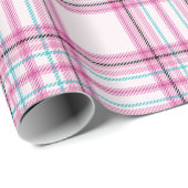Pink Peppermint Karierte Wrapping Paper Rolle Geschenkpapier (Rolleneckpunkt)
