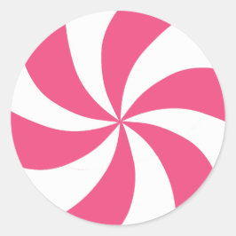 Pink Peppermint Runder Aufkleber