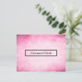 Pink Perchment Kommentar-Karte Postkarte (Stehend Vorderseite)