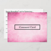 Pink Perchment Kommentar-Karte Postkarte (Vorne/Hinten)