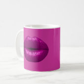 PINK PERFEKTION LIPSTICK MAKEUP SCHÖNHEIT FASHION  KAFFEETASSE (Vorderseite Links)
