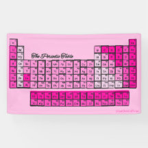 Pink Periodische Tafelchemikalien
