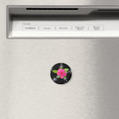 Pink Periwinkle Fraktal Splash Magnet (In Situ (Geschirrspüler))