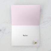 Pink Perlen in der Blume danke Karte (Innenseite)