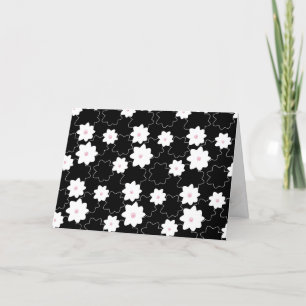 Pink Perlen in der Blume danke Karte