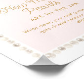 Pink Perlen und Prosecco Wie viele Perlen spielen Poster (Ecke)