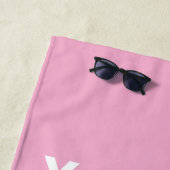 Pink personalisieren strandtuch (Beispiel)