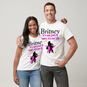 PINK PERSONALISIERT BASKETBALL GIRL T SHIRT