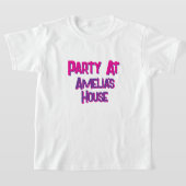Pink Personalisiert Birthday Party T-Shirt (Ablage )