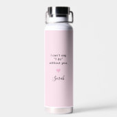 Pink Personalisiert Bridesmaid Vorschlag Name Hoch Trinkflasche (Rückseite)
