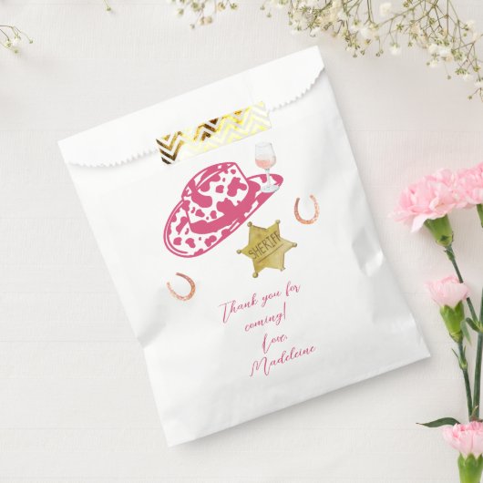 Pink Personalisiert Cowgirl Hat Country Bacheloret Geschenktütchen (Versiegelt)