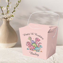 Pink Personalisiert Girls Dinosaur Geburtstag Geschenkschachtel