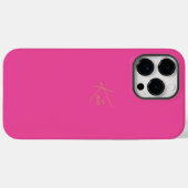 Pink Personalisiert iPhone Case Script Name (Rückseite (Horizontal))