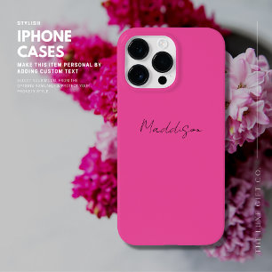 Pink Personalisiert iPhone Case Script Name