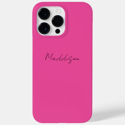 Pink Personalisiert iPhone Case Script Name (Rückseite)