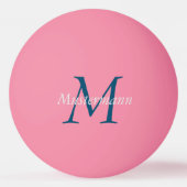 Pink personalisiert mit Monogramm Tischtennisball (Vorderseite)