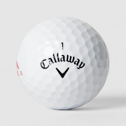 Pink Personalisiert Modern Monogram Name Golfball (Logo)