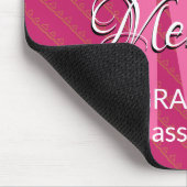 Pink Personalisiert Monogramm Name Graduate Mousepad (Ecke)