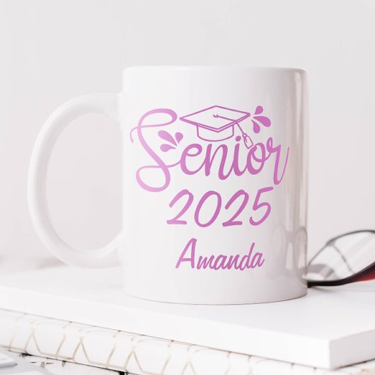 Pink Personalisiert Name Graduate Kaffeetasse