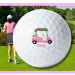 Pink Personalisierte Custom Golf Cups Name Golfball<br><div class="desc">Ein einzigartiger Golfwagen - pink und grün - geschmackvoll fertig - bereit zum Laufen - Golfball - Das ist ein großartiges Geschenk für alle Golfliebhaber - Spaß / attraktiv / einzigartig. Personalisieren Sie es mit Ihrem Vornamen. Wenn Sie Fragen zum Design oder eine spezielle Anfrage haben, senden Sie bitte einen...</div>