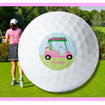 Pink Personalisierte Custom Golf Cups Name Golfball<br><div class="desc">Ein einzigartiger Golfwagen - pink und grün - geschmackvoll fertig - bereit zum Laufen - Golfball - Das ist ein großartiges Geschenk für alle Golfliebhaber - Spaß / attraktiv / einzigartig. Personalisieren Sie es mit Ihrem Namen. Wenn Sie Fragen zum Design oder eine spezielle Anfrage haben, senden Sie bitte einen...</div>