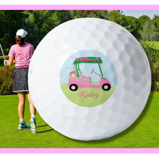 Pink Personalisierte Custom Golf Cups Name Golfball
