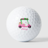 Pink Personalisierte Custom Golf Cups Name Golfball (Vorderseite)