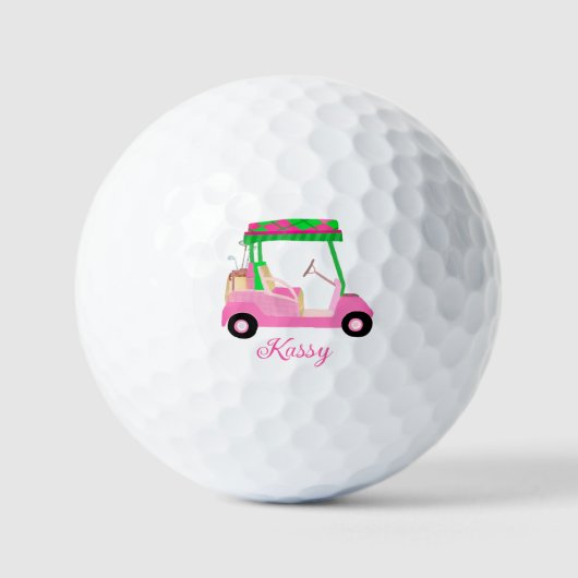 Pink Personalisierte Custom Golf Cups Name Golfball (Vorderseite)
