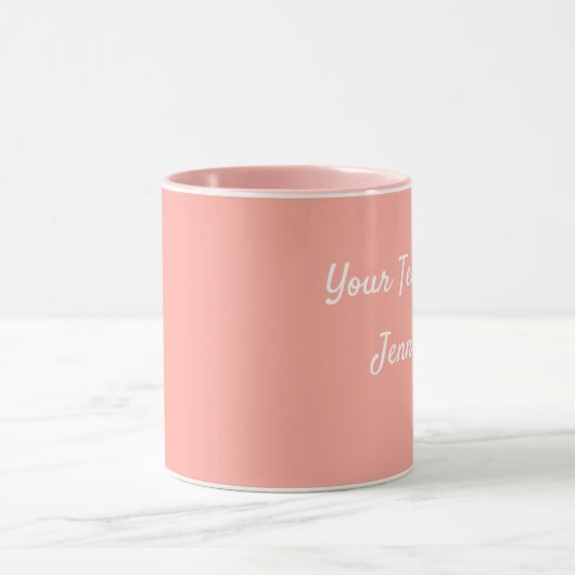 Pink personalize Message Coffee Cup Geschenk Tasse (Zentrum)