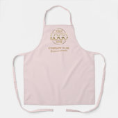 Pink Personalized Apron with Logo Custom Uniform Schürze (Vorderseite)