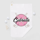 Pink Personalized Golf Monogram  Golfhandtuch (Insitu)