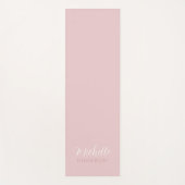 Pink Personalized Monogram Custom Name Yogamatte (Vorderseite)