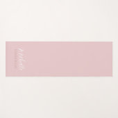 Pink Personalized Monogram Custom Name Yogamatte (Vorderseite (Horizontal))