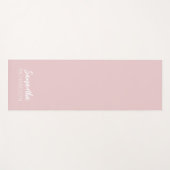 Pink Personalized Monogram Name Yogamatte (Vorderseite (Horizontal))