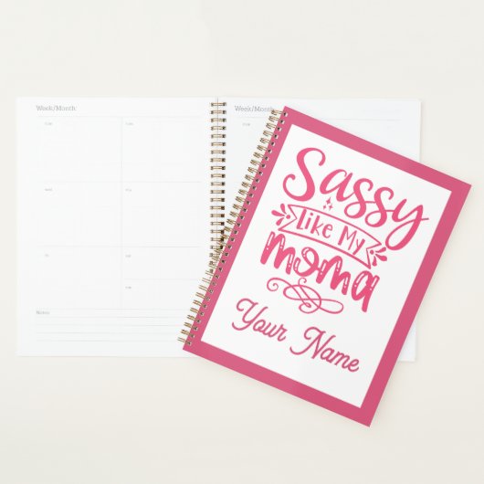 Pink Personalized "Sassy Moma" Planer (Anzeige)