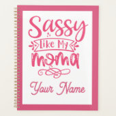 Pink Personalized "Sassy Moma" Planer (Vorderseite)