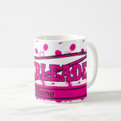 Pink personifiziert Cheerleader-Entwurf Kaffeetasse (VorderseiteRechts)