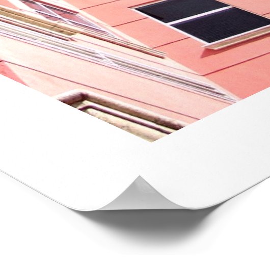 Pink Perspektive: Art Deco Poster (Ecke)